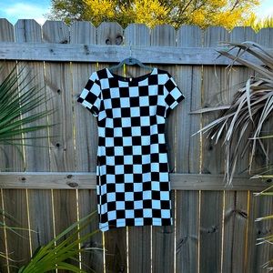 Mod retro checker dress